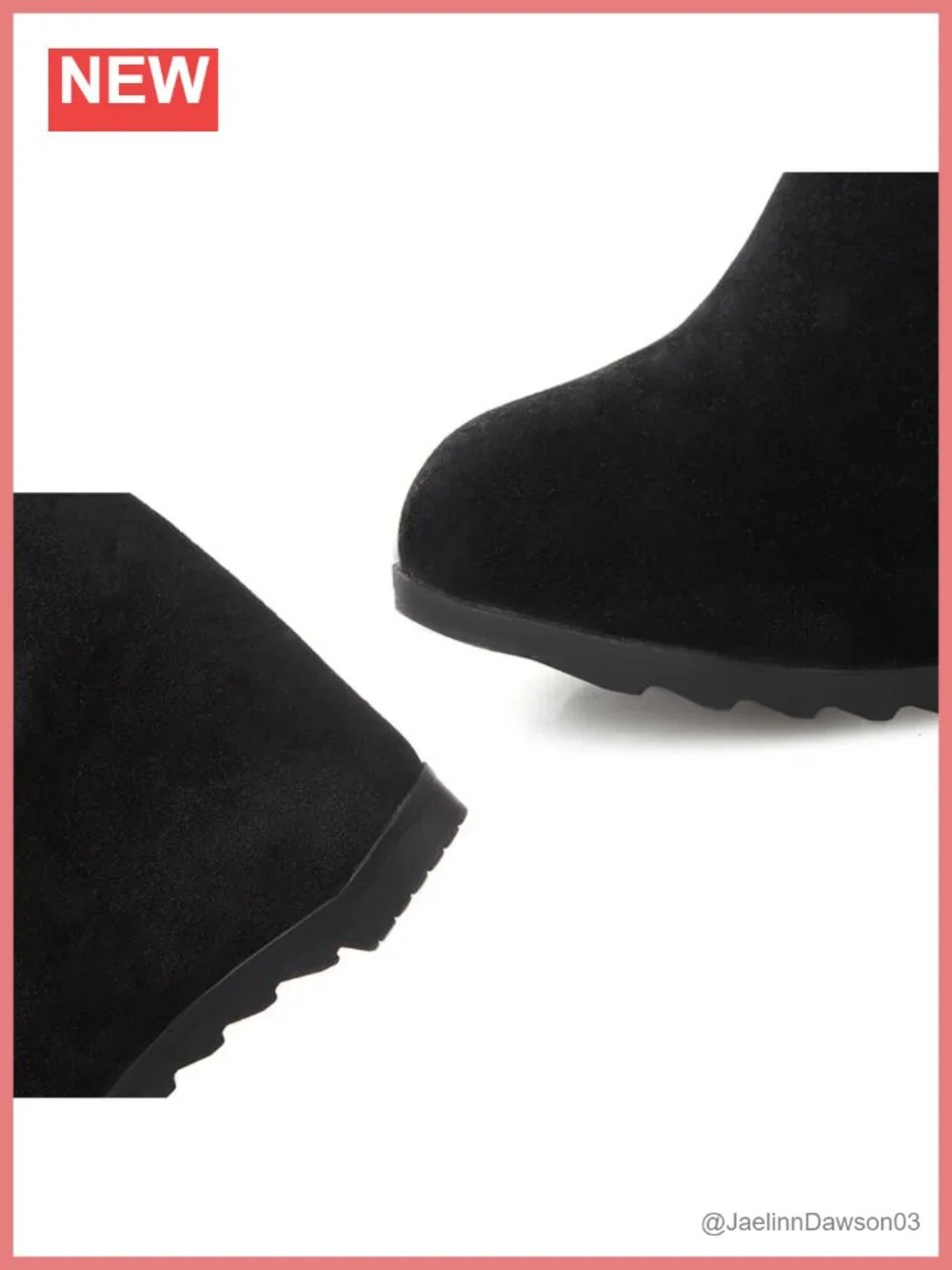 Over the Knee Winter Snow Boots, Waterproof Slip-on Wedge Heel, Faux Fur Trim